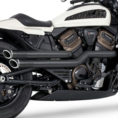 Freedom Performance インディペンデンス 2-2 ハイマウント フルエキゾーストマフラー スラッシュエンド (ブラック/ブラックコントラスト)