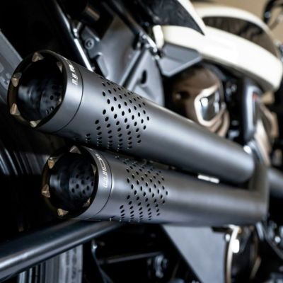 Freedom Performance インディペンデンス 2-2 ハイマウント フルエキゾーストマフラー ストレートエンド (ブラック/ブラックコントラスト)