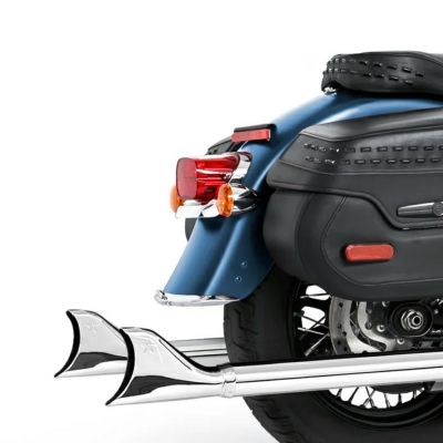 ハーレー M8 ソフテイル フルエキゾーストマフラー TUCK & UNDER TRUE-DUAL シャークテール 39インチ クローム フリーダム パフォーマンス