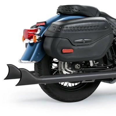 ハーレー M8 ソフテイル フルエキゾーストマフラー TUCK & UNDER TRUE-DUAL シャークテール 36インチ ブラック フリーダム パフォーマンス