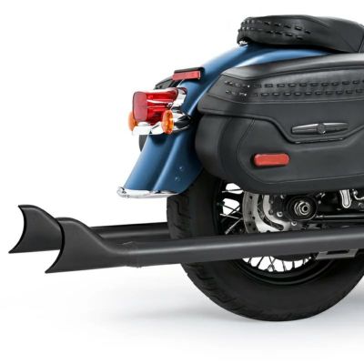ハーレー M8 ソフテイル フルエキゾーストマフラー TUCK & UNDER TRUE-DUAL シャークテール 42インチ ブラック フリーダム パフォーマンス