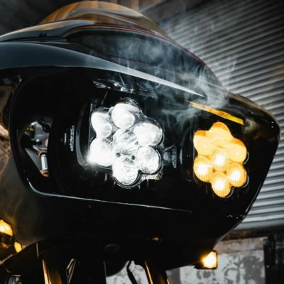 ロードグライド、ロードグライド3 シャークデーモン2 LEDヘッドライト/フォグライトキット カスタムダイナミクス