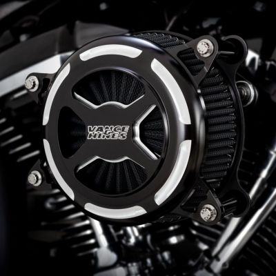 2024以降 ロードグライド、ストリートグライド VO2 エックス エアクリーナー (ブラックコントラスト) バンスアンドハインズ