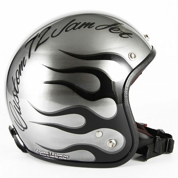 72JAM ジェットヘルメット　IRON FLAME シルバー JCPシリーズ IRON FLAME ジェットヘルメット シルバー 72JAM