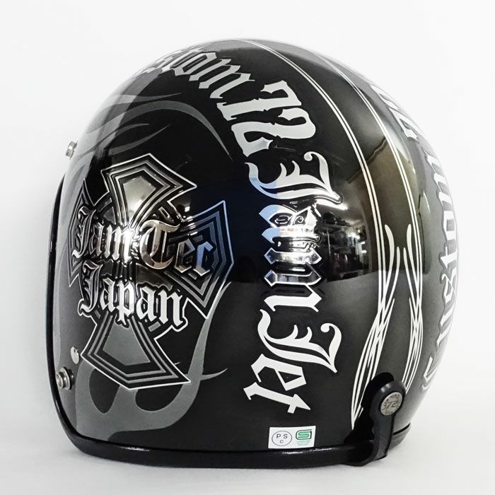 逸品モノシリーズ New Cross ジェットヘルメット メッキベース ブラック 72JAM 4