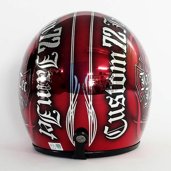 逸品モノシリーズ New Cross ジェットヘルメット メッキベース レッド 72JAM 5