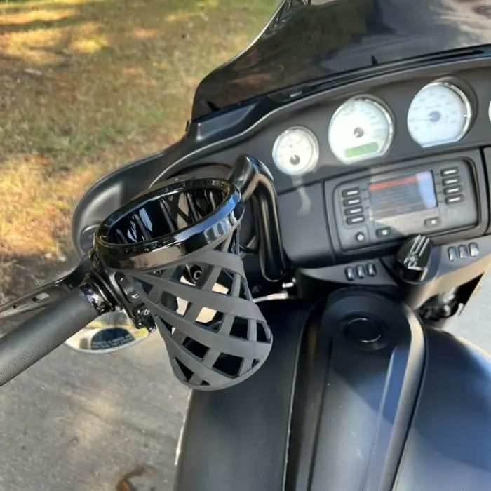 ホグワークズ ハーレー ハンドコントロールパーチマウント式 トールサイズドリンクホルダー (ブラック)2