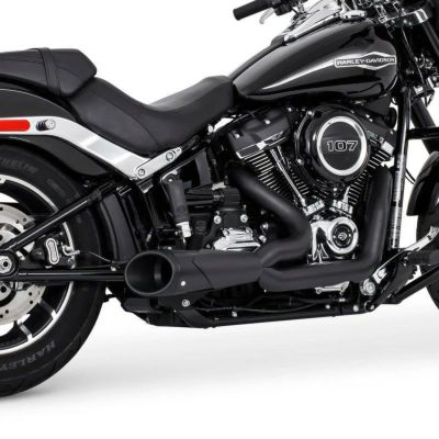 ハーレー M8 ソフテイル フルエキゾーストマフラー 2-INTO-1 ショーティー BUNDLE ブラック コンバット ブラック フリーダム パフォーマンス