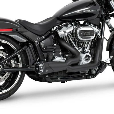 ハーレー M8 ソフテイル フルエキゾーストマフラー 2-INTO-1 ショーティー BUNDLE ブラック アメリカン アウトロー コントラストカット フリーダム パフォーマンス