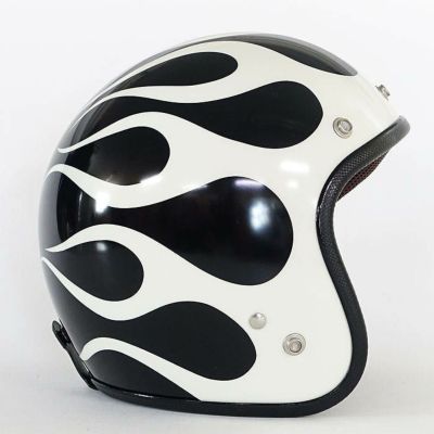 逸品モノシリーズ MONOフレイムス ジェットヘルメット アイボリーフレイム ブラック 72JAM