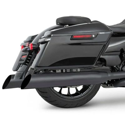 M8ツーリング 4インチ スリップオンマフラー インバーススラッシュカット (ブラック) フリーダムパフォーマンス