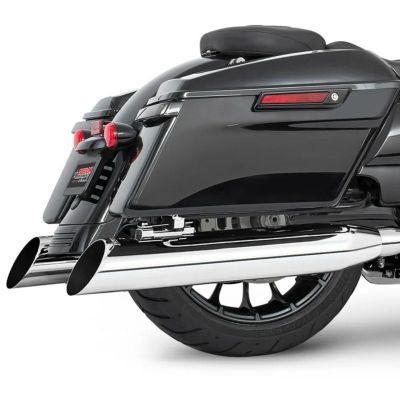 M8ツーリング 4インチ スリップオンマフラー インバーススラッシュカット (クローム) フリーダムパフォーマンス