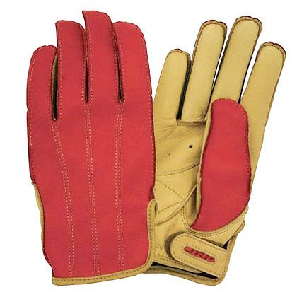 LBS シリーズ レディース バイクグローブ ショートタイプ レッド/タン JRP