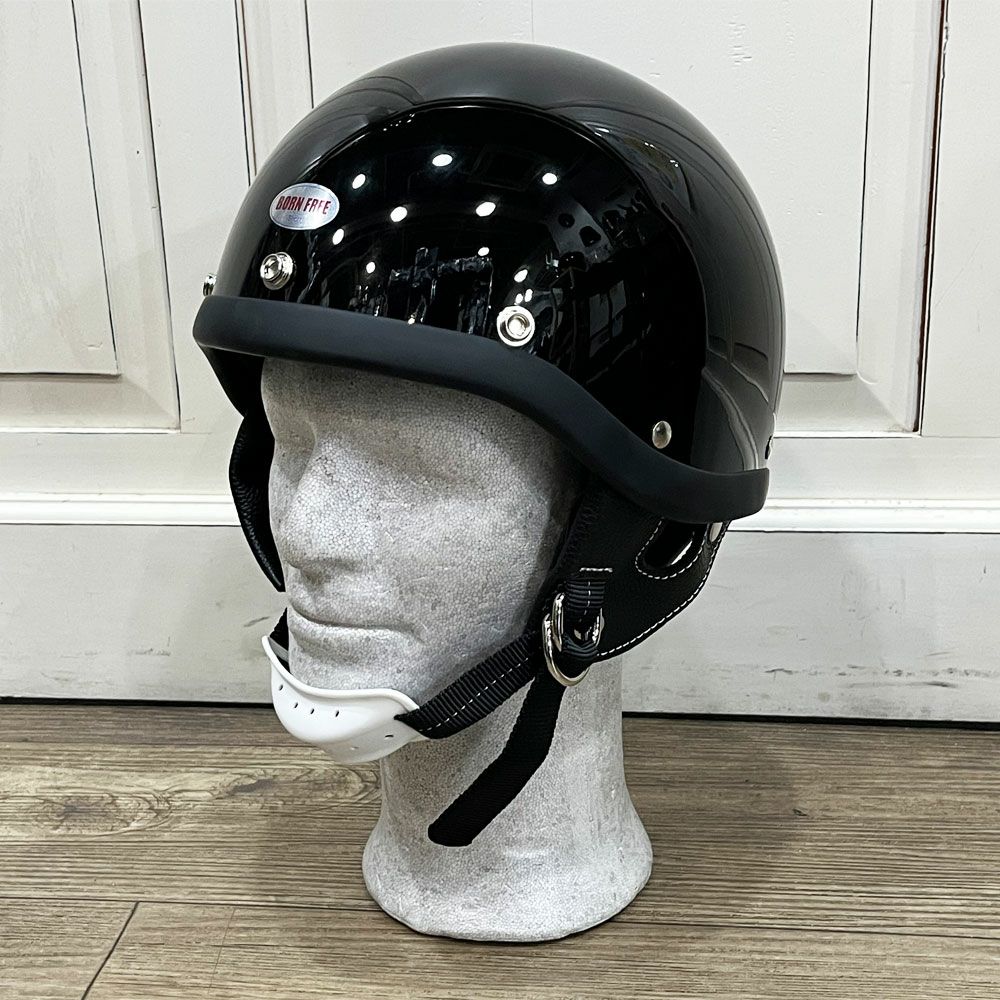 BORN FREE SHORTY ハーフヘルメット ブラック/アイボリー M/L  