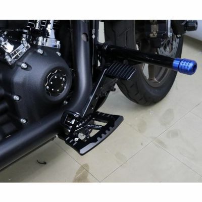スポーツスターS、ナイトスター、M8ソフテイル アルミ削り出し ミニフットボード (ブラック) SPEEDRA