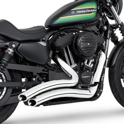 スポーツスター シャープカーブラディウス フルエキゾーストマフラー スラッシュ (クローム) フリーダムパフォーマンス