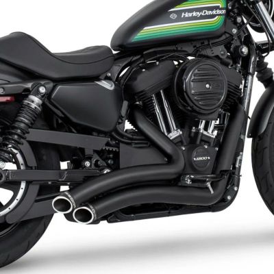 スポーツスター シャープカーブラディウス フルエキゾーストマフラー スラッシュ (ブラック/コントラスト) フリーダムパフォーマンス