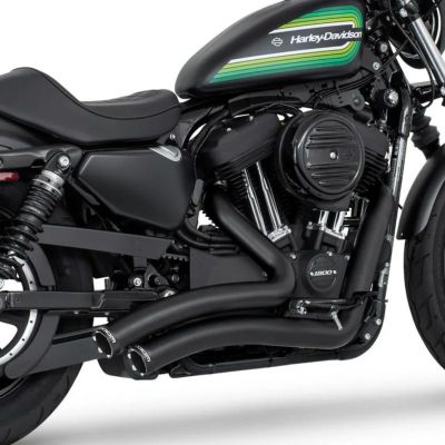 スポーツスター シャープカーブラディウス フルエキゾーストマフラー ストレート (ブラック/コントラスト) フリーダムパフォーマンス
