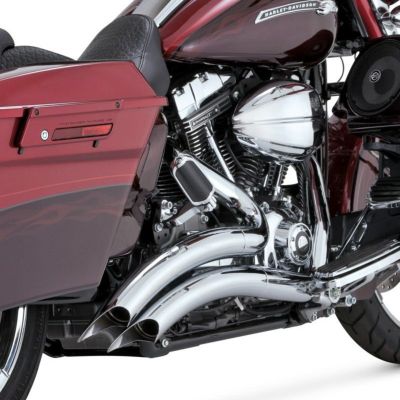 バンスアンドハインズ 2007～2009 ツーリング ビッグラディウス 2-2 フルエキゾーストマフラー (クローム)