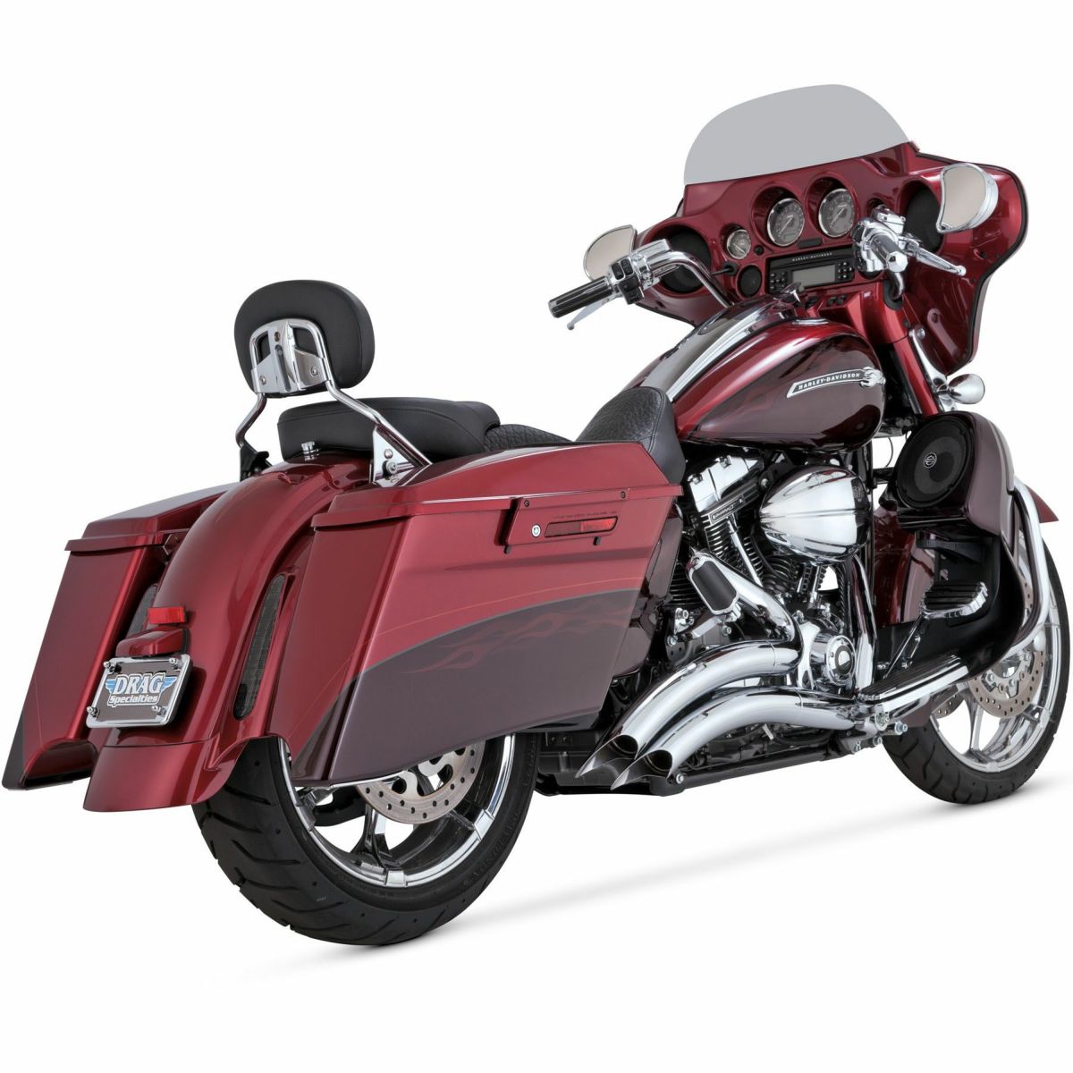 2007～2009 ツーリング ビッグラディウス 2-2 フルエキゾーストマフラー (クローム) バンスアンドハインズ1