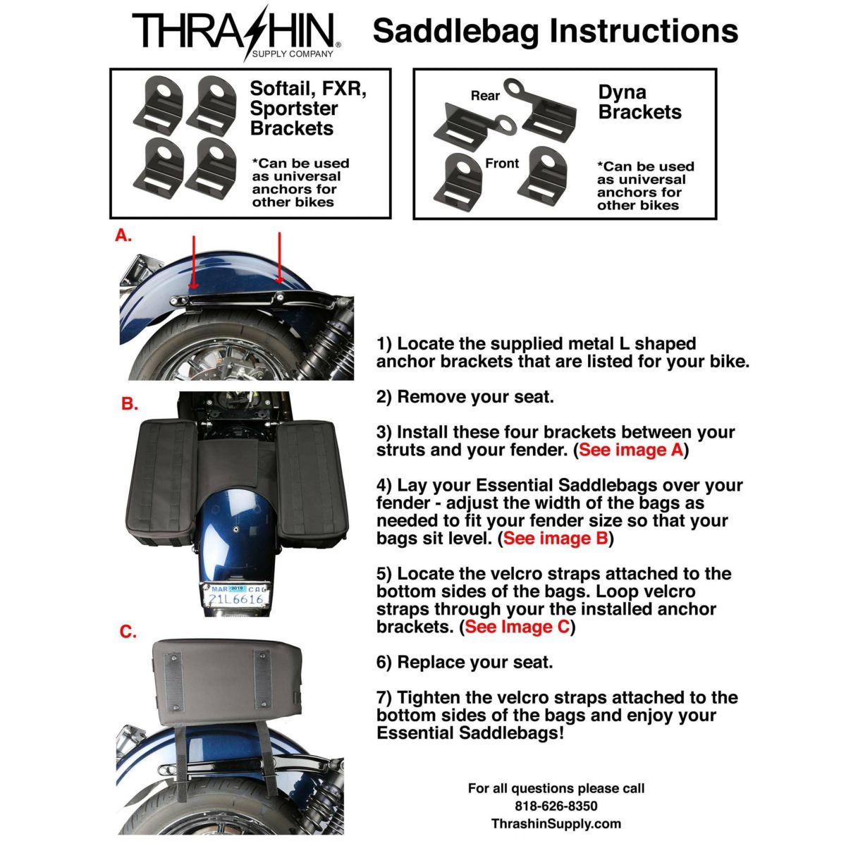 スポーツスター、ダイナ、ソフテイル、FXR スラッシンサプライ サドルバッグブラケット3