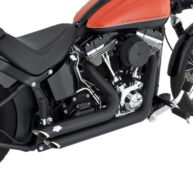 VANCE & HINES M8ソフテイルショートショットスタッガードマフラー ショートショットスタッガード フルエキゾーストマフラー