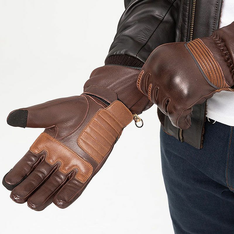 LYON MAN ウインター レザーグローブ ブラウン By City