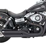 VANCE&HINES  ツインスラッシュ スリップオンマフラー ブラック ダイナ