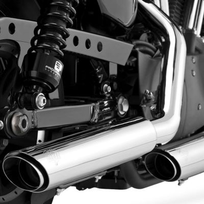 【SALE】バンス＆ハインズ （VANCE&HINES）  ツインスラッシュ スリップオン・マフラー クローム スポーツスター