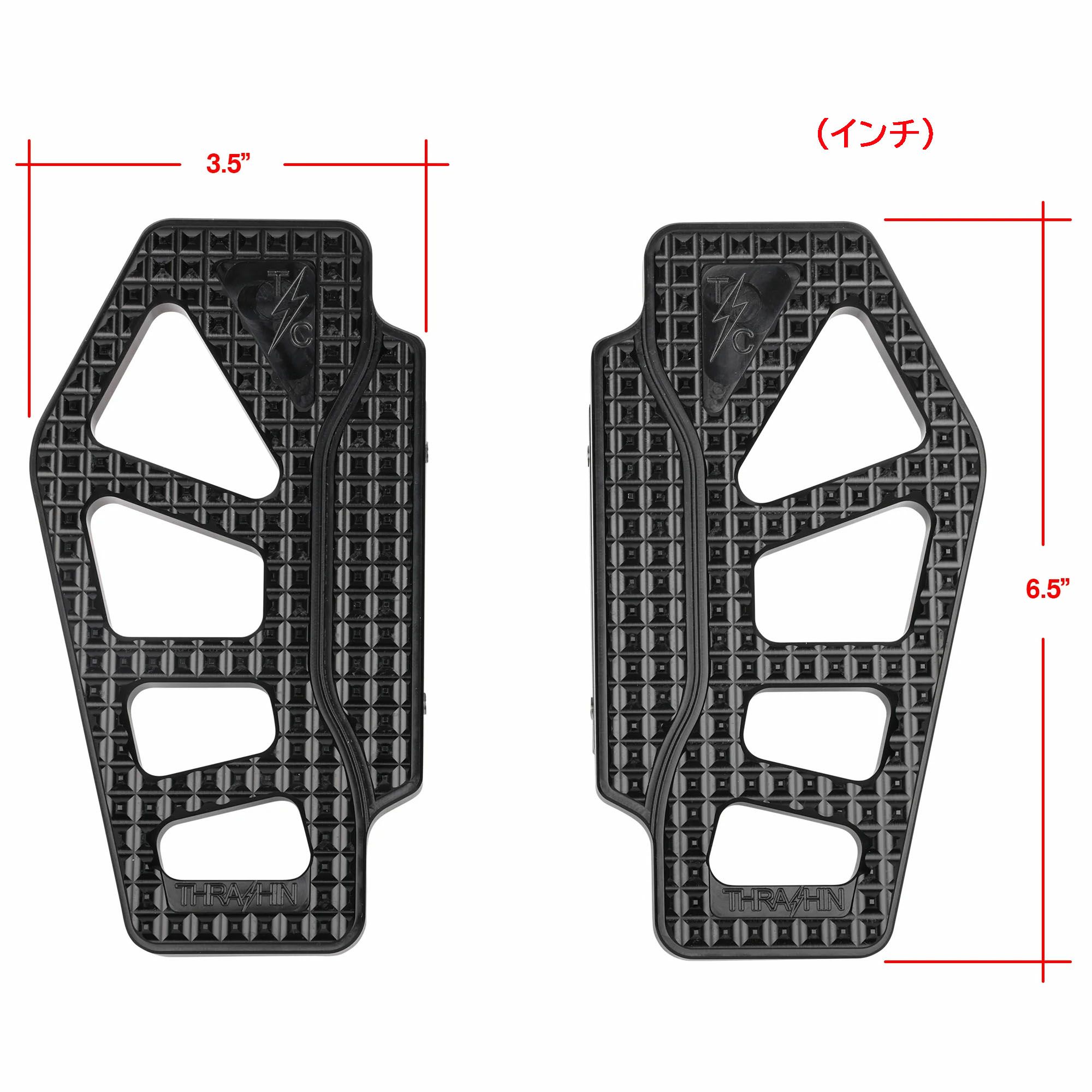  ツーリング、トライク APEX・パッセンジャーフロアボード (ブラック) スラッシンサプライ4