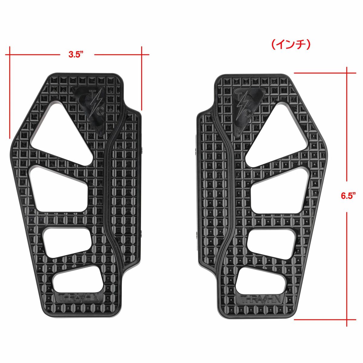  ツーリング、トライク APEX・パッセンジャーフロアボード (ブラック) スラッシンサプライ4