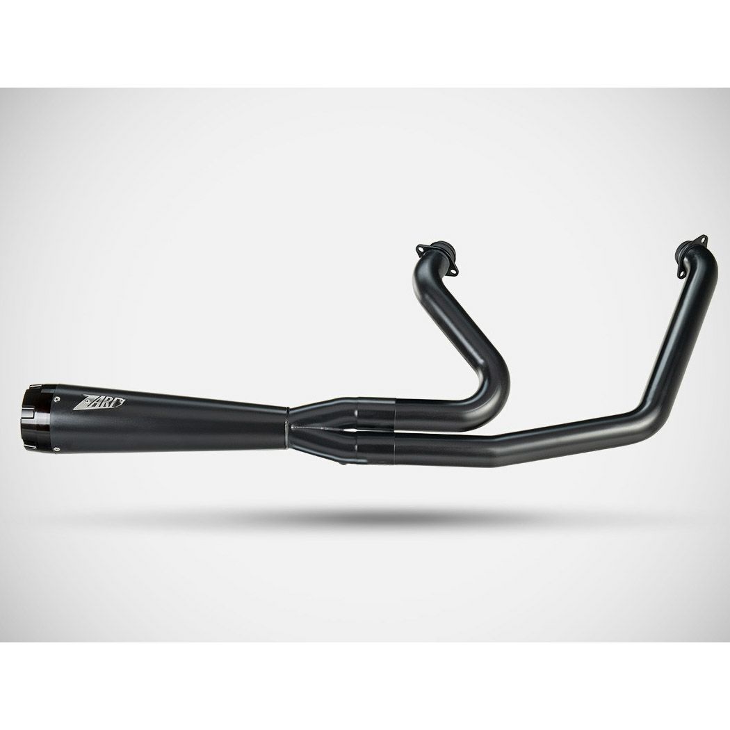 M8ソフテイル ブレイクアウト、ファットボーイ 2-1 フルエキゾーストマフラー (ブラック) ザード4