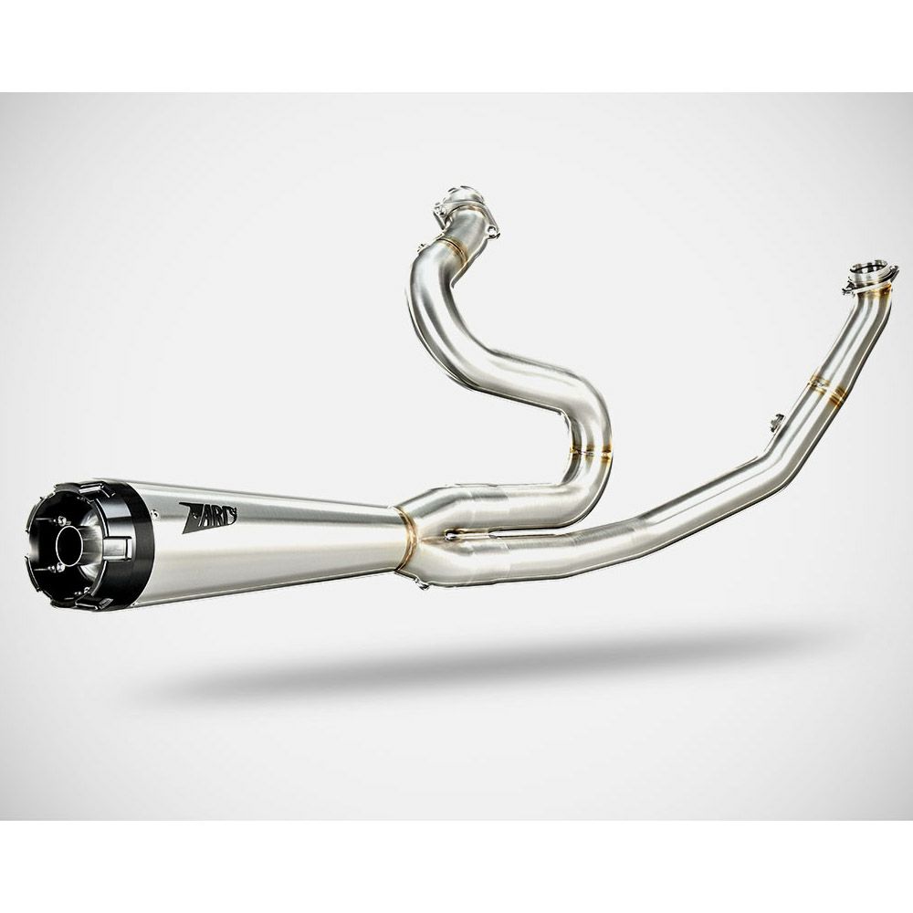 M8ソフテイル ブレイクアウト、ファットボーイ 2-1 フルエキゾーストマフラー (ポリッシュ) ザード3