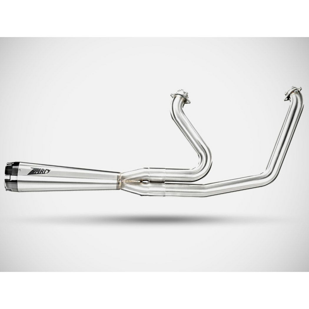 M8ソフテイル ブレイクアウト、ファットボーイ 2-1 フルエキゾーストマフラー (ポリッシュ) ザード4