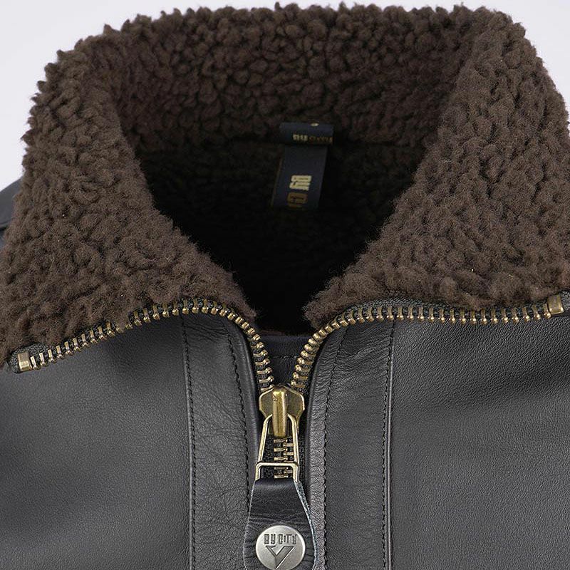 ALFA MAN ウインター レザージャケット ブラック By City 3