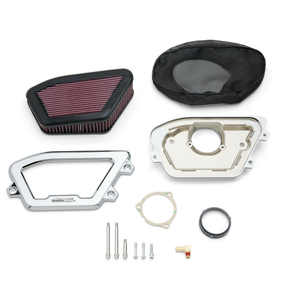 Screamin Eagle エクストリームウェッジ・ハイフローエアクリーナー (クローム) 【CVOロードグライド/ストリートグライド】