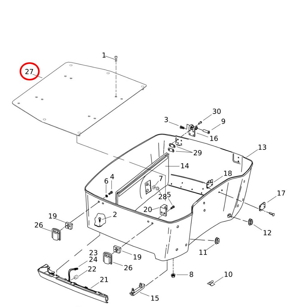 2009～2013 ツーリング ツアーパック用補強ボード1