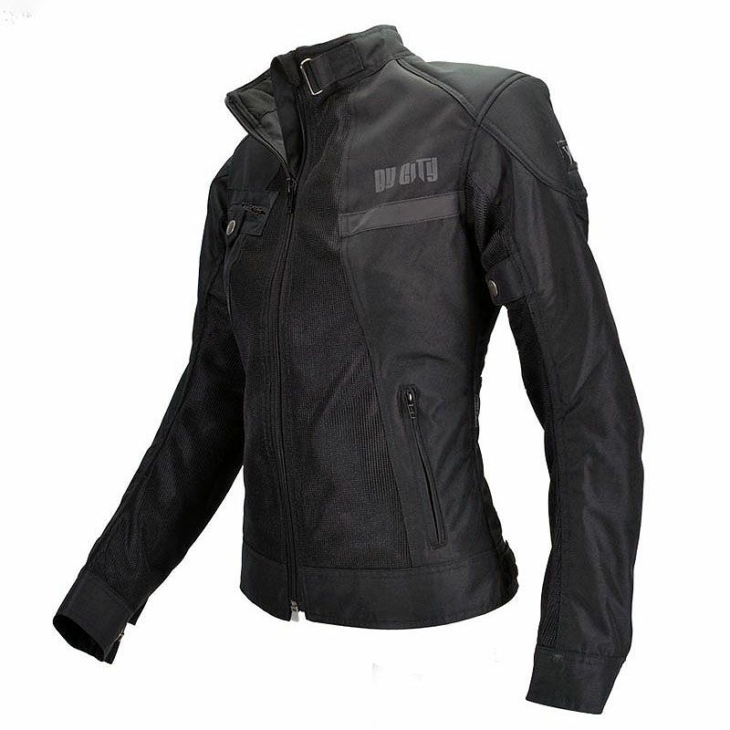 SUMMER ROUTE LADY レディース バイクジャケット ブラック By City