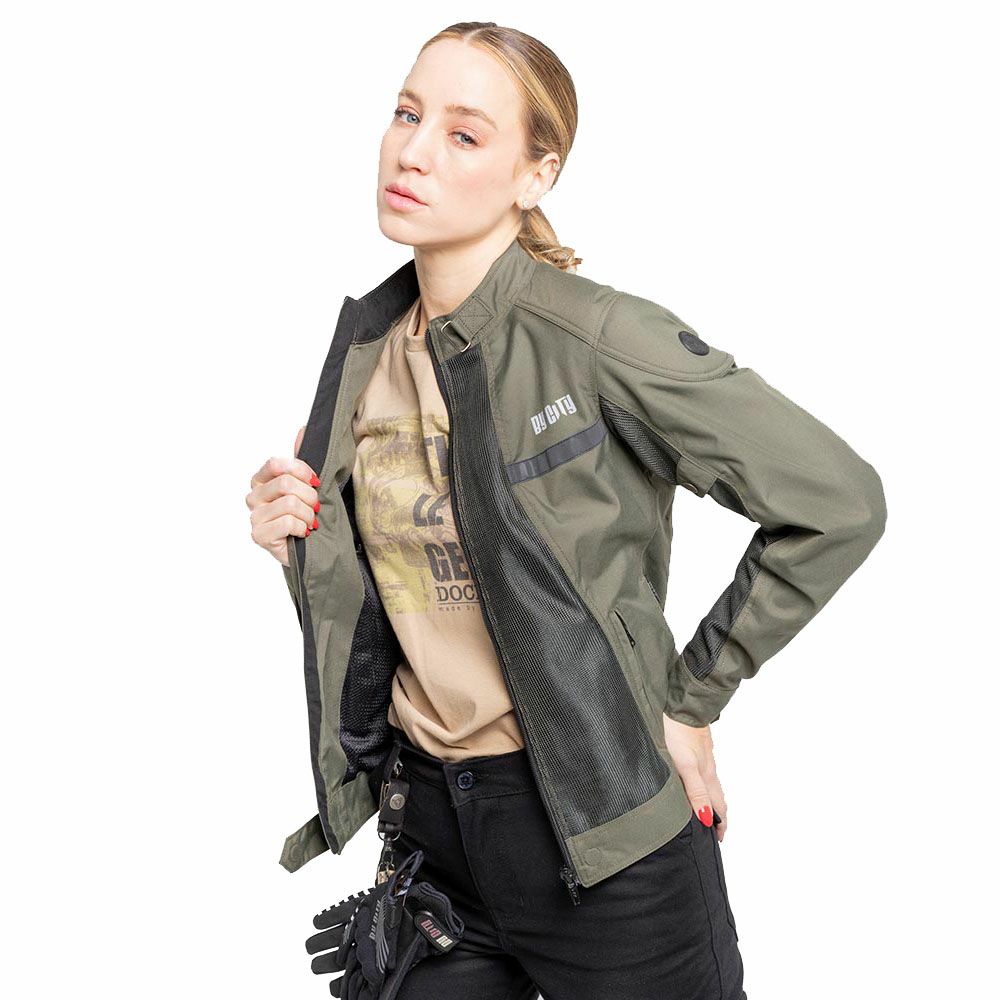 SUMMER ROUTE LADY レディース バイクジャケット グリーン By City 4