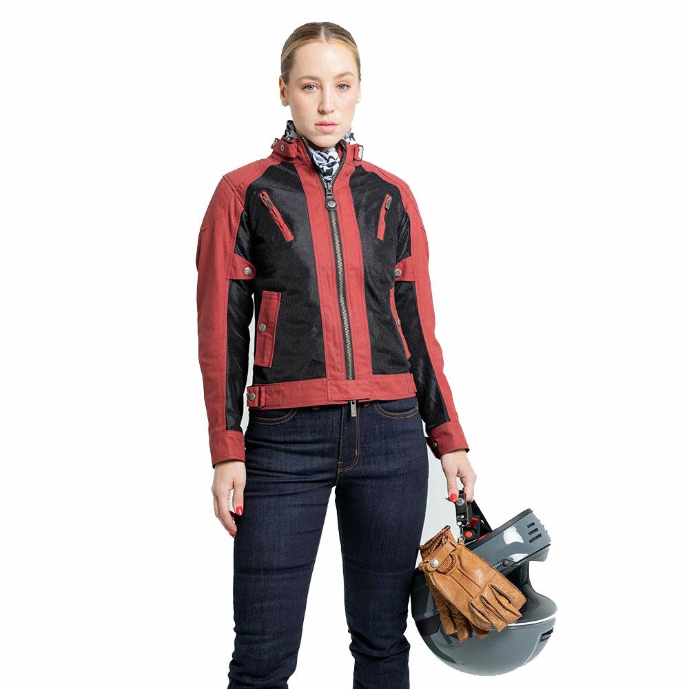 TENEREE VENTY 3 LADY レディース バイクジャケット バーガンディー By City 8