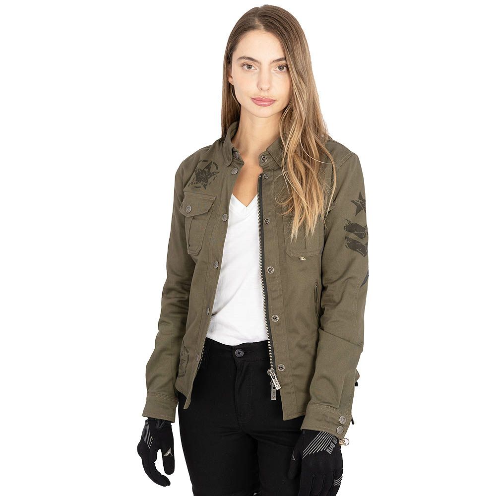 SUV LADY レディース バイクジャケット グリーン By City 3