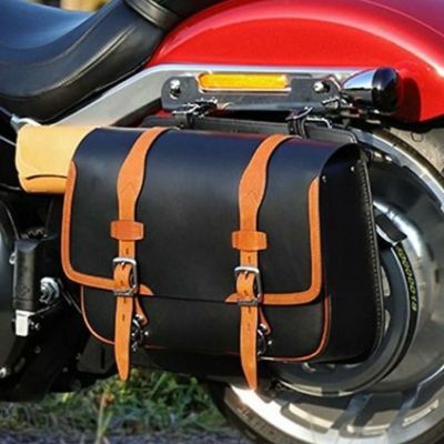 【セール】デグナー SB-81 レザーサドルバッグ 18L （ブラック x キャメル)
