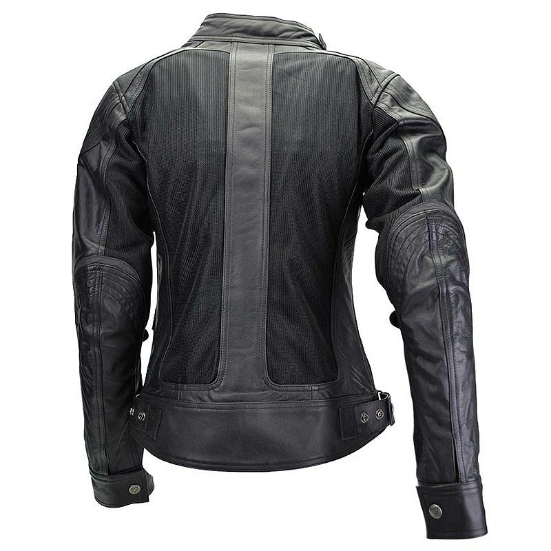 SAHARA LADY レディース レザーメッシュ バイクジャケット ブラック By City 10