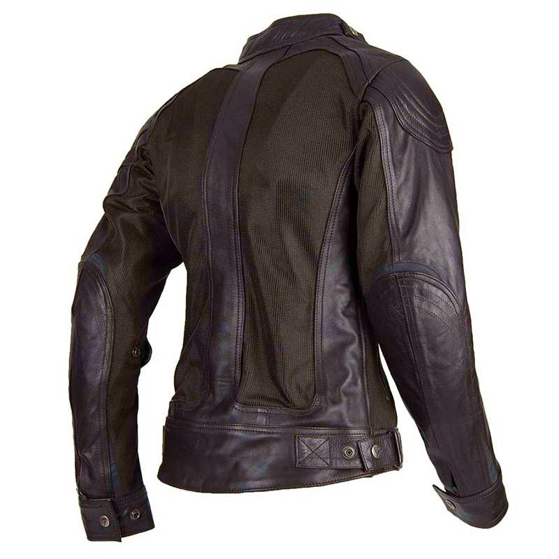 SAHARA LADY レディース レザーメッシュ バイクジャケット ブラウン By City 2