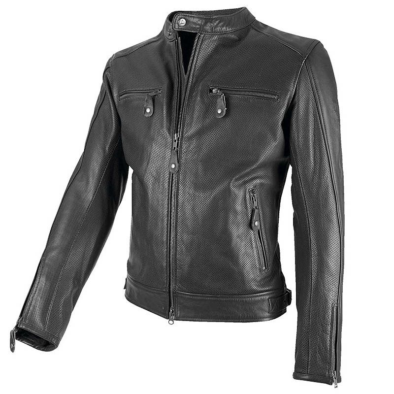 STREET MAN パンチングレザー バイクジャケット ブラック By City