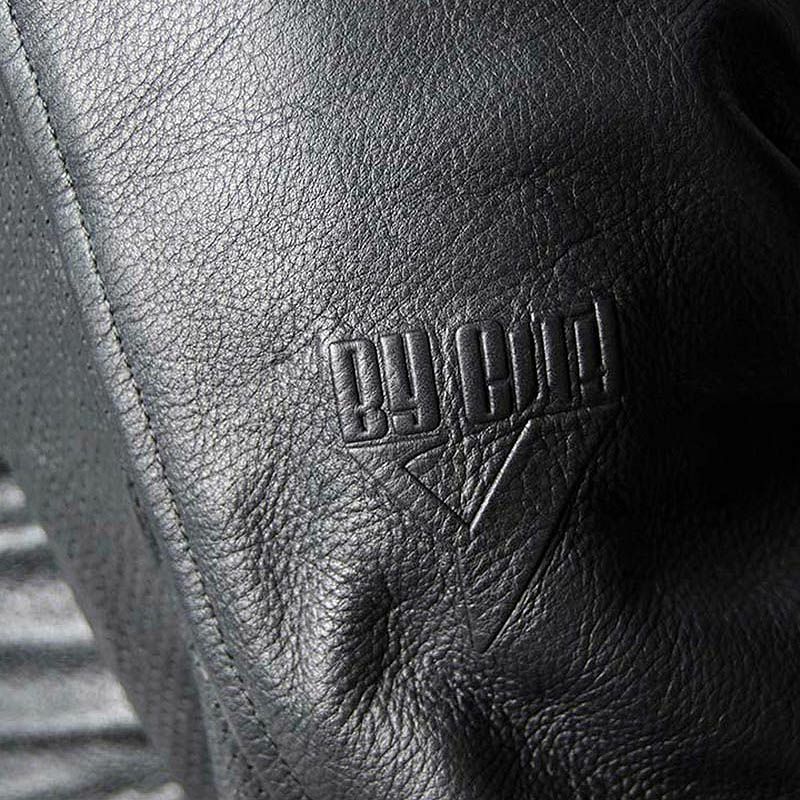 STREET MAN パンチングレザー バイクジャケット ブラック By City 7