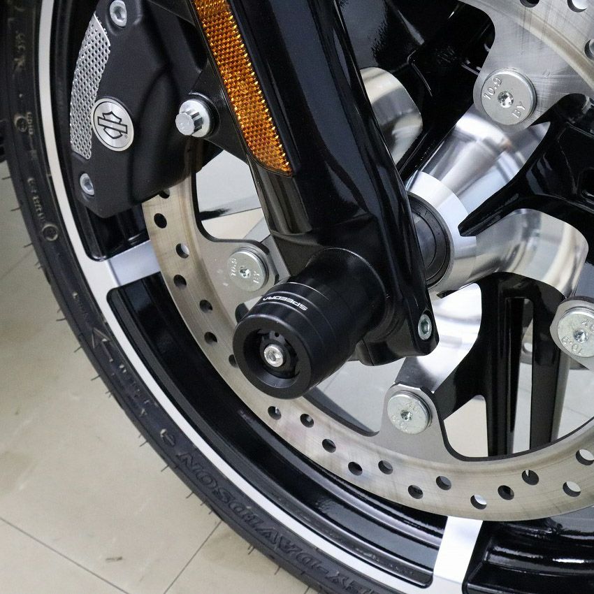 2024以降 ロードグライド、ストリートグライド フロントアクスルスライダー (ブラック) スピードラ