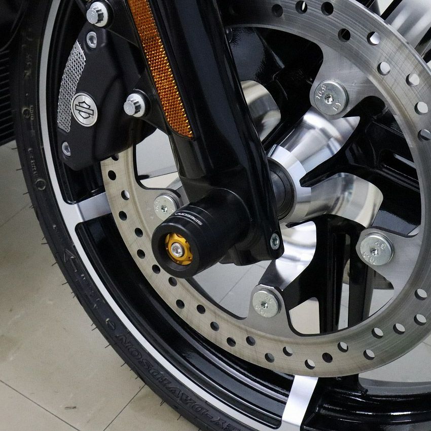 2024以降 ロードグライド、ストリートグライド フロントアクスルスライダー (ゴールド) スピードラ