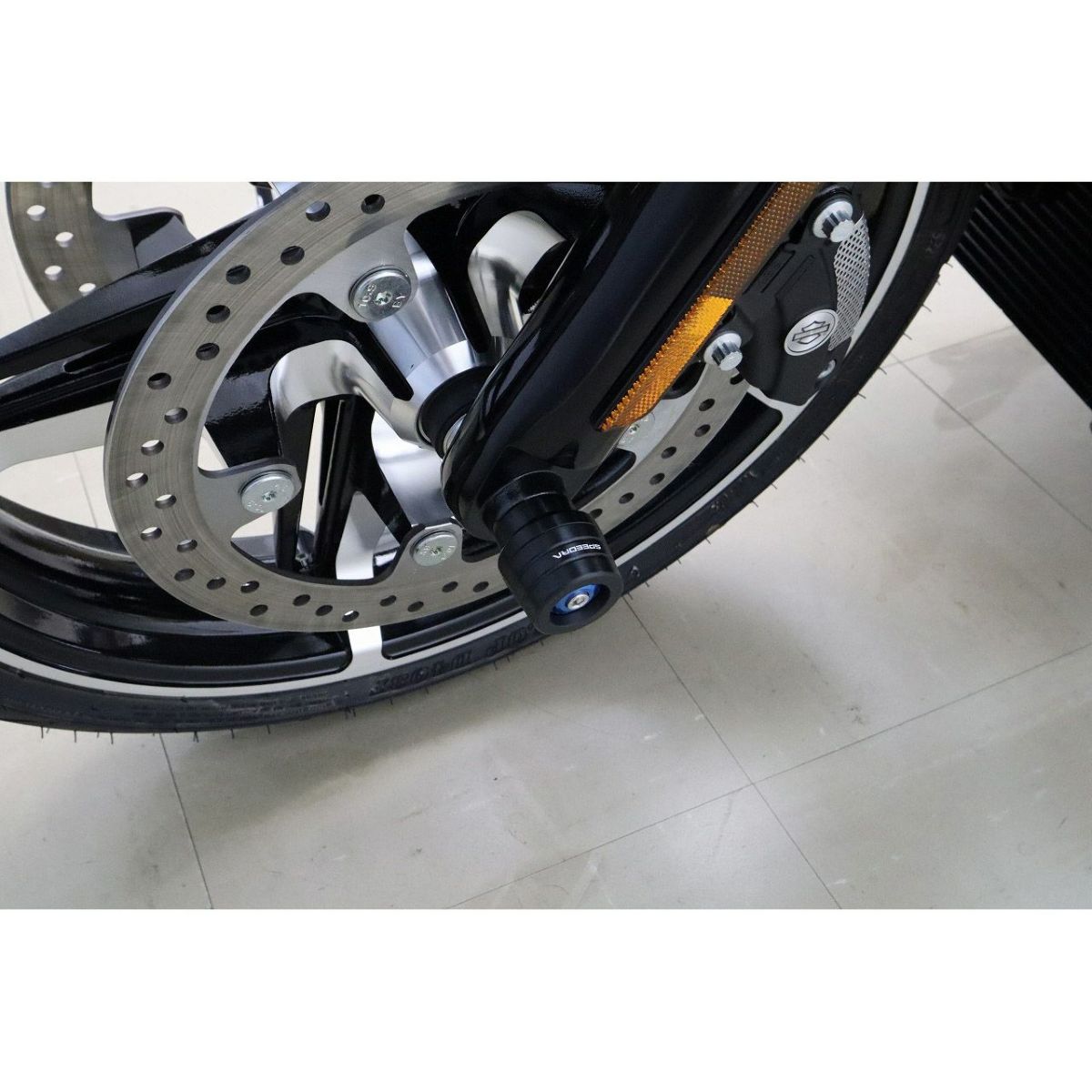 2024以降 ロードグライド、ストリートグライド フロントアクスルスライダー (ブルー) スピードラ3