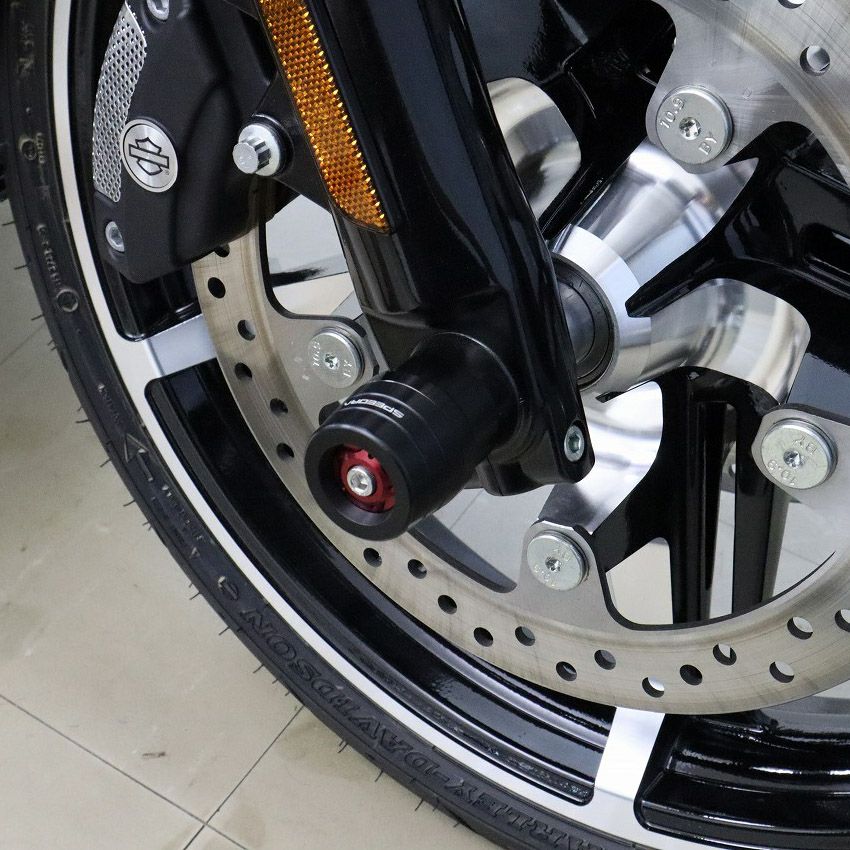 2024以降 ロードグライド、ストリートグライド フロントアクスルスライダー (レッド) スピードラ